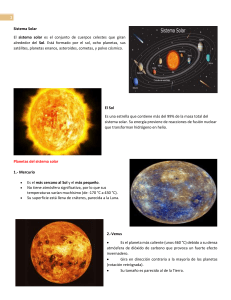 El Sistema Solar: Planetas, Sol y Cuerpos Celestes