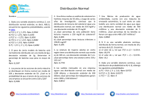 Ejercicios de Distribuci&oacute;n Normal: Problemas Resueltos de Estad&iacute;stica