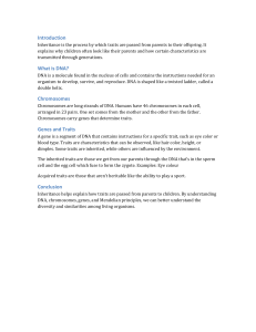 Understanding Inheritance: DNA, Chromosomes, Genes & Traits