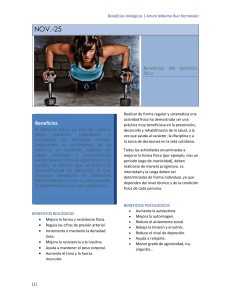 Beneficios del Ejercicio Físico: Salud Biológica y Psicológica