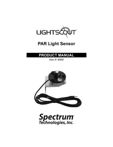 PAR Light Sensor Product Manual - Spectrum Technologies