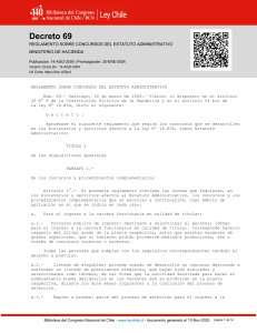 Decreto 69 HACIENDA (2004): Reglamento Concursos Estatuto Administrativo