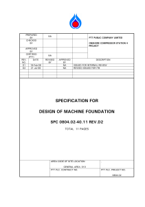 Machine Foundation Design Specification - PTT Public Company Limited