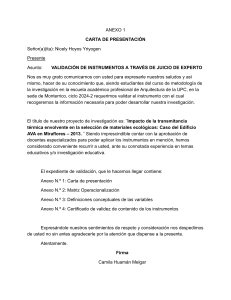 Validaci&oacute;n de Instrumentos: Transmitancia T&eacute;rmica y Materiales Ecol&oacute;gicos