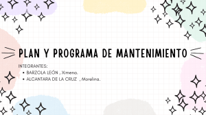 Plan y Programa de Mantenimiento: Compresor Industrial (UNE-EN, ISO 55001)