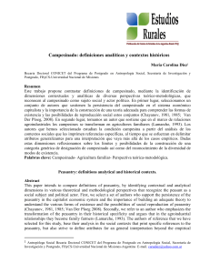 Campesinado: Definiciones Anal&iacute;ticas y Contextos Hist&oacute;ricos