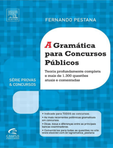 A Gram&aacute;tica para Concursos P&uacute;blicos | Fernando Pestana | Elsevier