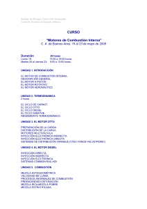 Motores de Combusti&oacute;n Interna: Programa del Curso