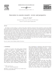 Innovation in Concrete Research: Review, Perspective & Chaos Theory