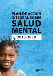 Plan de Acci&oacute;n Salud Mental 2013-2030: OMS