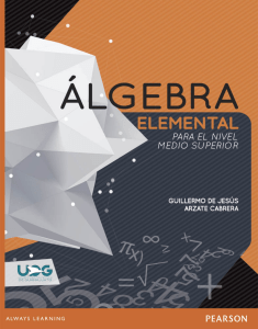 &Aacute;lgebra Elemental para Nivel Medio Superior | Libro de Texto Pearson