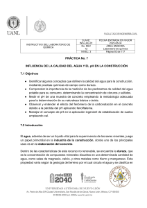 Calidad del Agua y pH en Construcci&oacute;n: Gu&iacute;a de Laboratorio