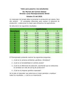 Taller Fitomejoramiento: Mejora Gen&eacute;tica del Tomate