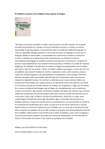 El hombre se posee en la medida en que posee su lengua - Pedro Salinas