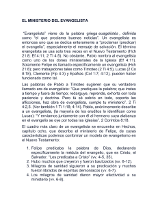 El Ministerio del Evangelista: Definici&oacute;n, Caracter&iacute;sticas y Prop&oacute;sito B&iacute;blico