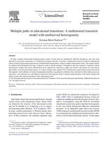 Educational Transitions: Multinomial Model with Unobserved Heterogeneity