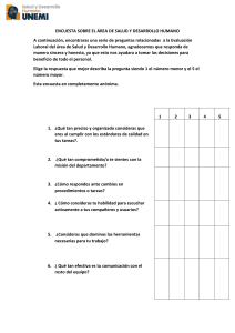 Encuesta de Evaluaci&oacute;n Laboral: Salud y Desarrollo Humano UNEMI