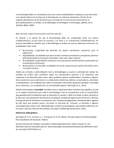 Bromatología: Ciencia Multidisciplinaria de los Alimentos