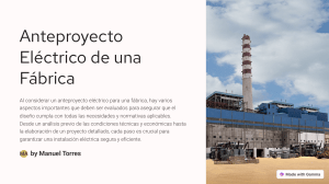 Anteproyecto El&eacute;ctrico F&aacute;brica: Dise&ntilde;o y C&aacute;lculo de Instalaciones