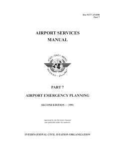 Airport Emergency Planning Manual - ICAO Standards