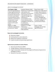 Pedagog&iacute;a Humanista: Rogers, Maslow y Freire en M&eacute;xico