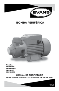 Manual Bomba Perif&eacute;rica Evans: Instalaci&oacute;n y Especificaciones