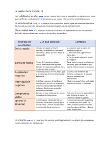 Habilidades Sociales: Asertividad, Escucha Activa y Empatía
