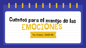 Cuentos para el manejo de emociones en ni&ntilde;os: Gu&iacute;a de recursos educativos