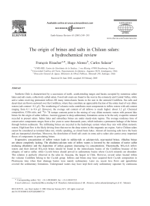 Chilean Salar Brines: Hydrochemical Review & Salt Origins