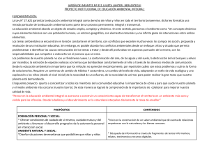 Proyecto de Educación Ambiental Integral | Jardín Julieta Lanteri