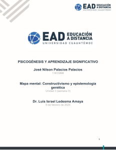 Constructivismo y Epistemolog&iacute;a Gen&eacute;tica: Aprendizaje Significativo