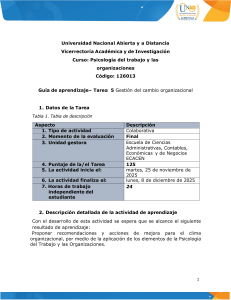 Gu&iacute;a de Aprendizaje: Gesti&oacute;n del Cambio Organizacional
