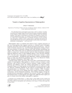 Metacognition & Executive Control: A Cognitive Neuroscience View