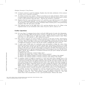 Hedging Strategies Using Futures: Finance Problems & Derivatives