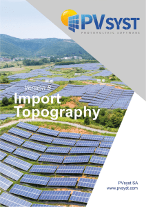 PVsyst: Importing Ground Topography & Satellite Images