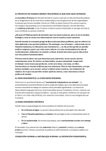 Hannah Arendt: La Condici&oacute;n Humana y la Recuperaci&oacute;n de lo Humano