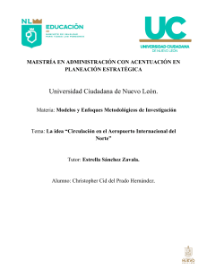 Control de Circulaci&oacute;n Vehicular Aeropuerto Internacional del Norte
