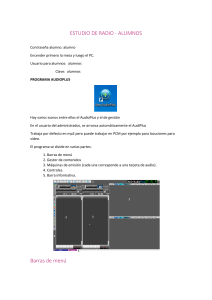 Manual de Capacitaci&oacute;n Estudio de Radio AudioPlus