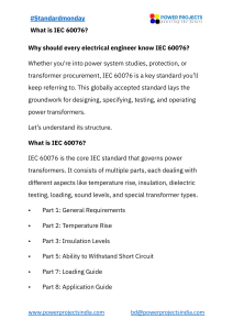 IEC 60076: Power Transformer Standard Explained