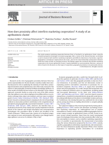 Agribusiness Cluster Marketing Cooperation: Proximity's Role in Chile