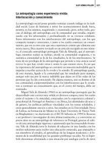 Antropolog&iacute;a como experiencia vivida: Interlocuci&oacute;n y conocimiento