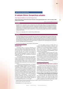 M&eacute;todo cl&iacute;nico. Articulo