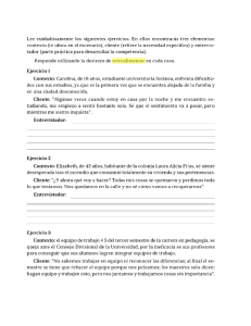 Ejercicios de Comunicaci&oacute;n y Consejer&iacute;a: Retroalimentar, Concretar, Precisar