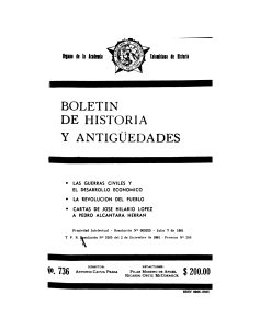 Bolet&iacute;n de Historia y Antig&uuml;edades: Guerras Civiles, Seminarios, L&oacute;pez