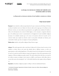 La Bruja y La Llorona: Tradiciones Orales en México Indígena