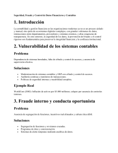 Seguridad, Fraude y Control de Datos Financieros y Contables