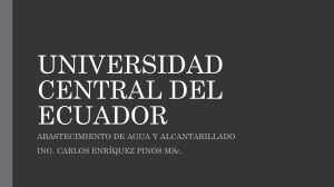 Plan de Estudios: Abastecimiento de Agua y Alcantarillado - UCE