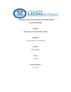 Valores para Mejorar: Reflexi&oacute;n de Estudiante de Psicolog&iacute;a