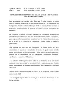 Instrucciones Ensayo: Innovaci&oacute;n y Pr&aacute;ctica Docente