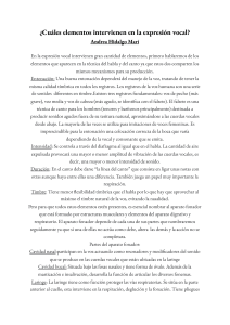 Elementos de la Expresi&oacute;n Vocal: Gu&iacute;a Completa